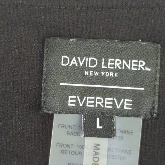 David Lerner X Evereve Faux Leather Pants Womens L Black Skinny - Picture 2 of 11